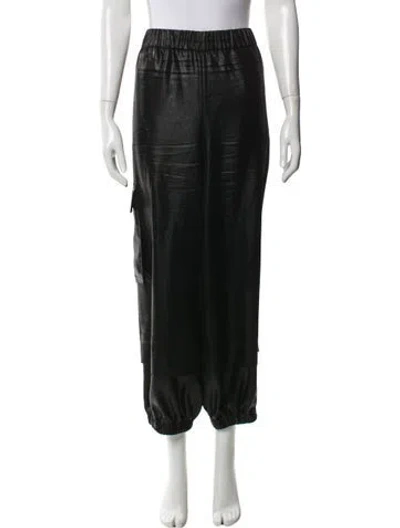 Pre-owned Tibi Straight Leg Pants In Black