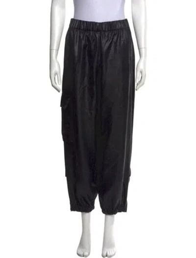 Pre-owned Tibi Straight Leg Pants In Black