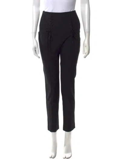 Pre-owned Tibi Straight Leg Pants In Black