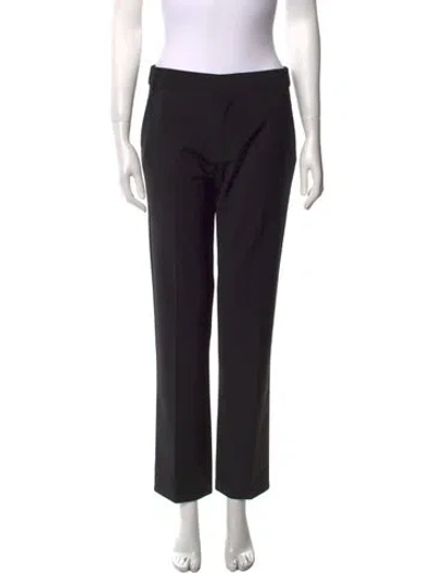 Pre-owned Tibi Straight Leg Pants In Black