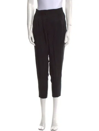 Pre-owned Tibi Straight Leg Pants In Black