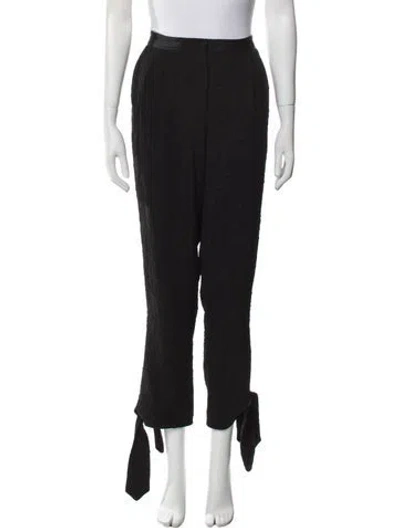 Pre-owned Tibi Straight Leg Pants In Black
