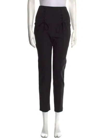 Pre-owned Tibi Straight Leg Pants In Black