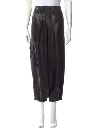 Pre-owned Tibi Straight Leg Pants In Black