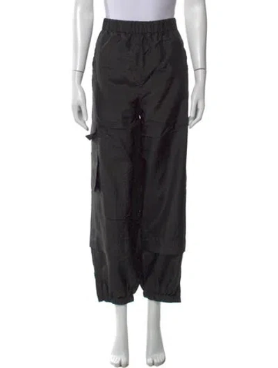Pre-owned Tibi Straight Leg Pants In Black