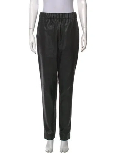 Pre-owned Tibi Straight Leg Pants In Black