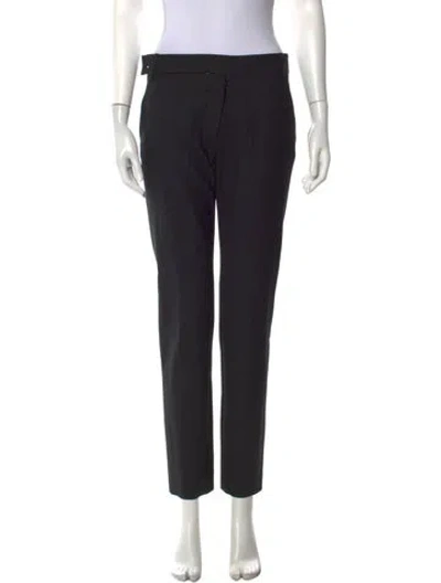 Pre-owned Tibi Straight Leg Pants In Black