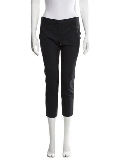 Pre-owned Tibi Straight Leg Pants In Black/blue