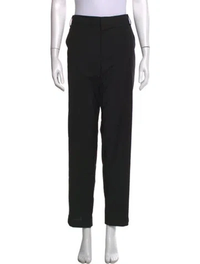 Pre-owned Tibi Straight Leg Pants In Black/metallic