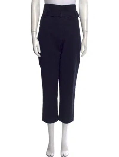Pre-owned Tibi Straight Leg Pants In Blue