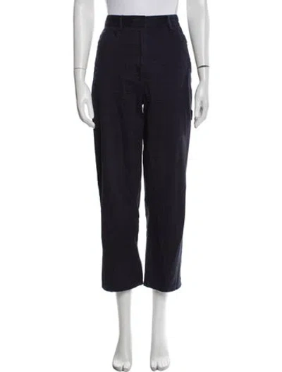 Pre-owned Tibi Straight Leg Pants In Blue