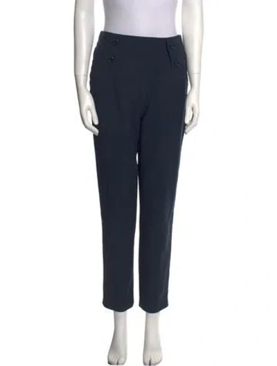 Pre-owned Tibi Straight Leg Pants In Blue