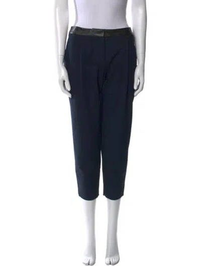 Pre-owned Tibi Straight Leg Pants In Blue