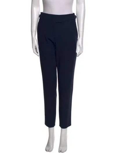 Pre-owned Tibi Straight Leg Pants In Blue