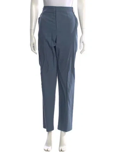 Pre-owned Tibi Straight Leg Pants In Blue
