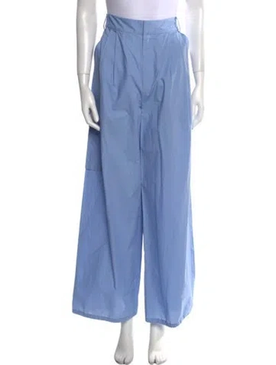 Pre-owned Tibi Straight Leg Pants In Blue