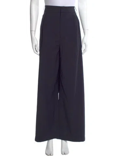 Pre-owned Tibi Straight Leg Pants In Blue