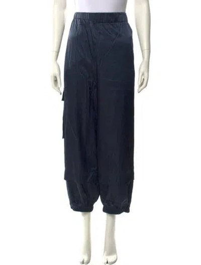 Pre-owned Tibi Straight Leg Pants In Blue