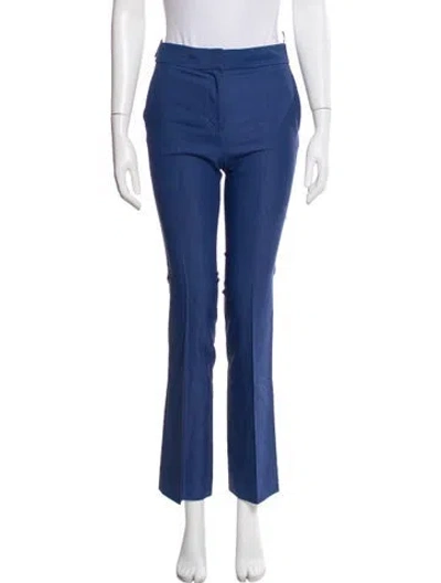 Pre-owned Tibi Straight Leg Pants In Blue