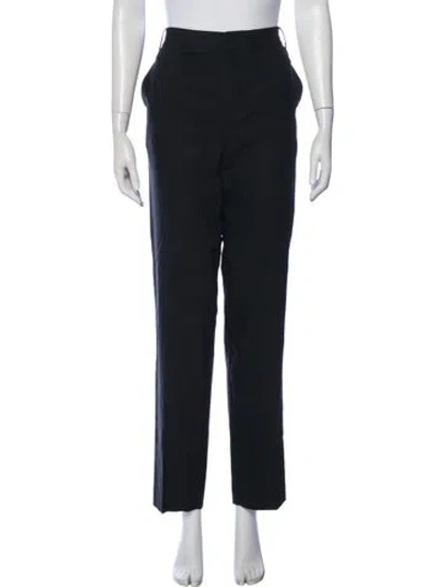 Pre-owned Tibi Straight Leg Pants In Blue