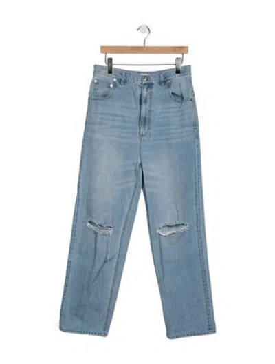 Pre-owned Tibi Straight Leg Pants In Blue