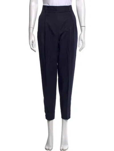 Pre-owned Tibi Straight Leg Pants In Blue