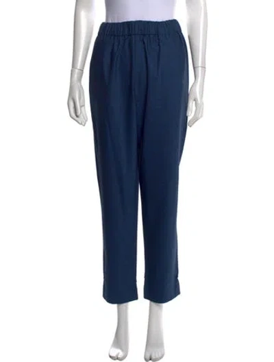 Pre-owned Tibi Straight Leg Pants In Blue