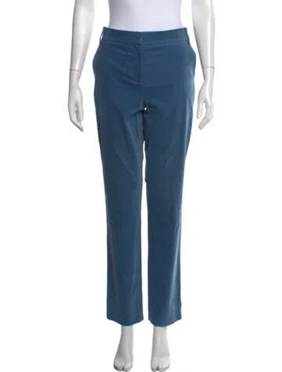 Pre-owned Tibi Straight Leg Pants In Blue