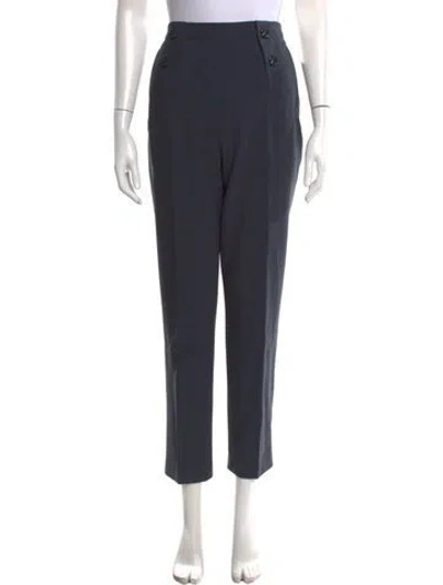Pre-owned Tibi Straight Leg Pants In Blue