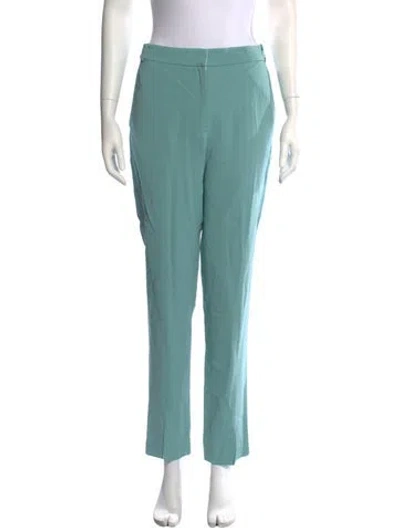 Pre-owned Tibi Straight Leg Pants In Blue