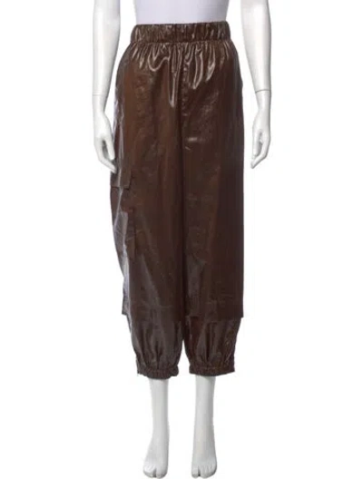 Pre-owned Tibi Straight Leg Pants In Brown