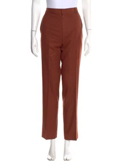 Pre-owned Tibi Straight Leg Pants In Brown