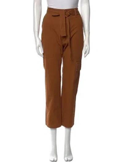 Pre-owned Tibi Straight Leg Pants In Brown
