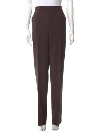 Pre-owned Tibi Straight Leg Pants In Brown