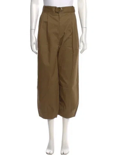 Pre-owned Tibi Straight Leg Pants In Brown