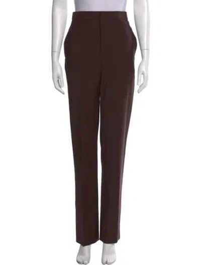 Pre-owned Tibi Straight Leg Pants In Brown