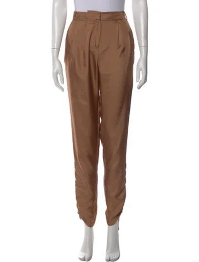 Pre-owned Tibi Straight Leg Pants In Brown