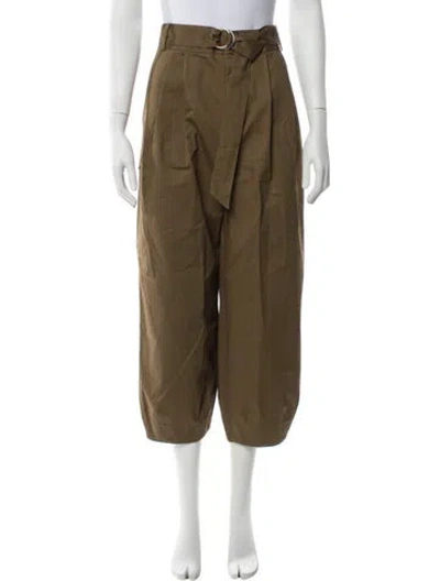 Pre-owned Tibi Straight Leg Pants In Brown
