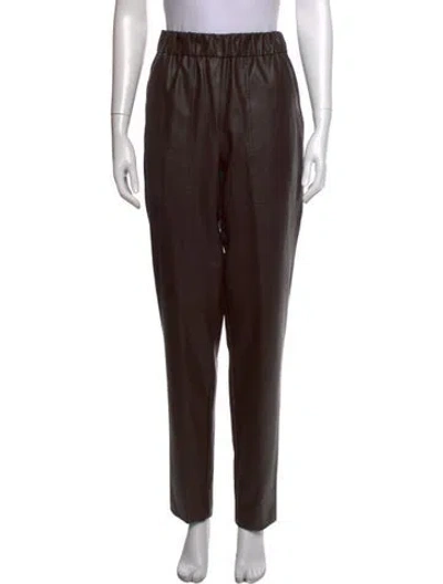 Pre-owned Tibi Straight Leg Pants In Brown