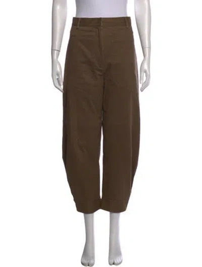 Pre-owned Tibi Straight Leg Pants In Brown