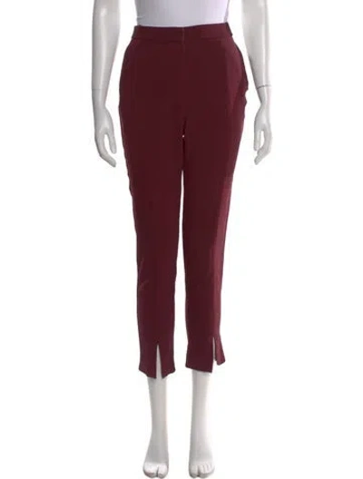 Pre-owned Tibi Straight Leg Pants In Burgundy