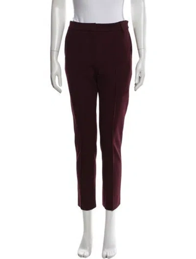 Pre-owned Tibi Straight Leg Pants In Burgundy