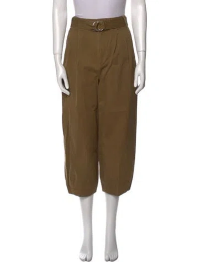 Pre-owned Tibi Straight Leg Pants In Green