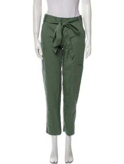 Pre-owned Tibi Straight Leg Pants In Green