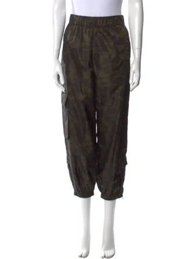 Pre-owned Tibi Straight Leg Pants In Green