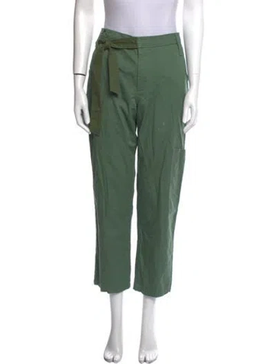 Pre-owned Tibi Straight Leg Pants In Green