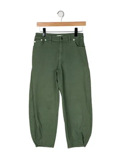Pre-owned Tibi Straight Leg Pants In Green