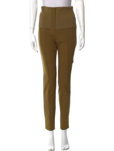 Pre-owned Tibi Straight Leg Pants In Green