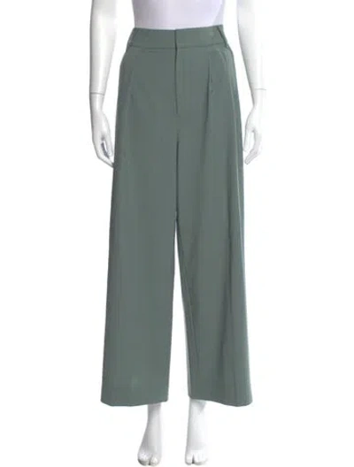 Pre-owned Tibi Straight Leg Pants In Green