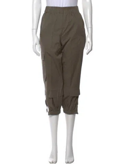 Pre-owned Tibi Straight Leg Pants In Green